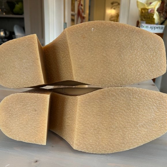 Zara Sand Leather Crepe Heel Chelsea Platform Boot EU 39 - Picture 4 of 5